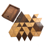 Wooden Parquetry Set in Slide Top Box