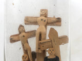 Old Folk Art Bottle Whimsy with Crucifixion Scene