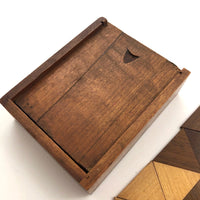 Wooden Parquetry Set in Slide Top Box