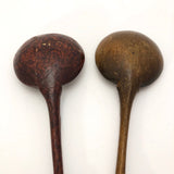 Swedish Antique Hand-painted Wooden "Love Spoons" - A Pair