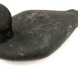 Handsome Antique Black Duck Green Bill Working Decoy Signed