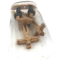 Old Folk Art Bottle Whimsy with Crucifixion Scene
