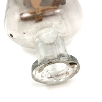 Old Folk Art Bottle Whimsy with Crucifixion Scene