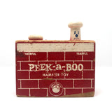 Right Time Peek-a-boo Cheerful Tearful Wooden Hammer Toy c. 1950s