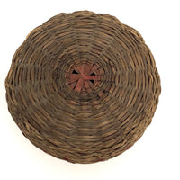 Wabanaki Ash Splint and Woven Sweetgrass Cup Basket