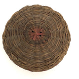 Wabanaki Ash Splint and Woven Sweetgrass Cup Basket