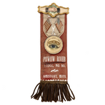 Odd Fellows Early 20th Century Memorial Ribbon, Pin