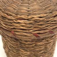Wabanaki Ash Splint and Woven Sweetgrass Cup Basket