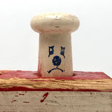 Right Time Peek-a-boo Cheerful Tearful Wooden Hammer Toy c. 1950s