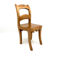 Large (10") Miniature Carved Maple Chair, with Teeth!