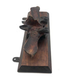 Weird and Wonderful Folk Art Carved Vertebrae (?) Bone Bat!