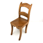Large (10") Miniature Carved Maple Chair, with Teeth!