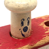 Right Time Peek-a-boo Cheerful Tearful Wooden Hammer Toy c. 1950s