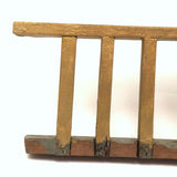 Gold Painted Tramp Art Rail and Cross