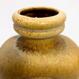 Steuler Keramik West German Mid-Century Modern Honey Brown Bottle Shaped Vase