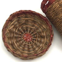 Wabanaki Ash Splint and Woven Sweetgrass Cup Basket