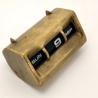 Brass Modernist Tabletop Perpetual Calendar