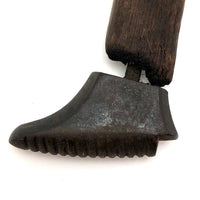Miniature Cast Iron Cobblers Form (?) on Wooden Post