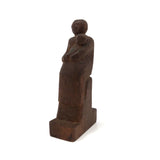 Marvelous Primitive Folk Art Carving of Parent Holding Child