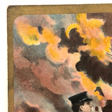 Marvelous Antique Theochrom Postcard, "The Rescue"