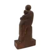 Marvelous Primitive Folk Art Carving of Parent Holding Child
