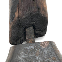 Miniature Cast Iron Cobblers Form (?) on Wooden Post