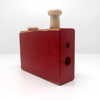 Right Time Peek-a-boo Cheerful Tearful Wooden Hammer Toy c. 1950s