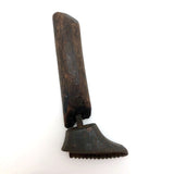 Miniature Cast Iron Cobblers Form (?) on Wooden Post