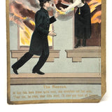 Marvelous Antique Theochrom Postcard, "The Rescue"