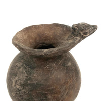 Mayan Pre-Columbian Blackware Effigy Vessel with Bird