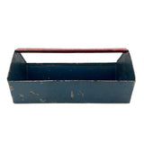 Old Metal Anything Caddy with Great Blue and Red Paint