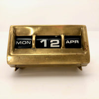 Brass Modernist Tabletop Perpetual Calendar