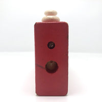 Right Time Peek-a-boo Cheerful Tearful Wooden Hammer Toy c. 1950s
