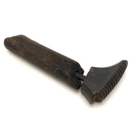 Miniature Cast Iron Cobblers Form (?) on Wooden Post