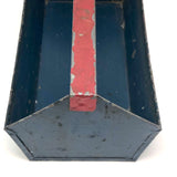 Old Metal Anything Caddy with Great Blue and Red Paint