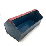 Old Metal Anything Caddy with Great Blue and Red Paint