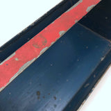 Old Metal Anything Caddy with Great Blue and Red Paint