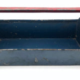 Old Metal Anything Caddy with Great Blue and Red Paint