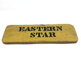 Yellow Stencil Painted Old Eastern Star Sign