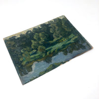 Oil on Cardboard 1989 Russian Landscape by Chaloi Leonty