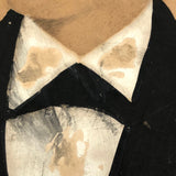 Ink/Tempera and Graphite Portrait of Presumed African American Young Man