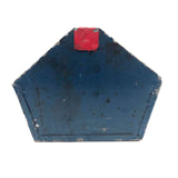 Old Metal Anything Caddy with Great Blue and Red Paint