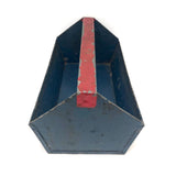 Old Metal Anything Caddy with Great Blue and Red Paint