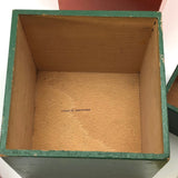 Colorfully Painted Mid-Century German Wooden Nesting and Stacking Boxes