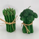 Vintage Asparagus and Broccoli Shaped Green Candles