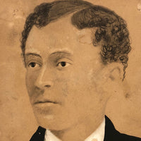 Ink/Tempera and Graphite Portrait of Presumed African American Young Man