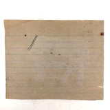 Antique Child Drawn Pencil and Watercolor Cow Drawing