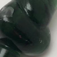 Green Molded Glass Woman's Head Bottle Stopper