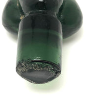 Green Molded Glass Woman's Head Bottle Stopper