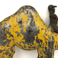 19th C. Althoph Bergmann Camel and Rider Tin Toy